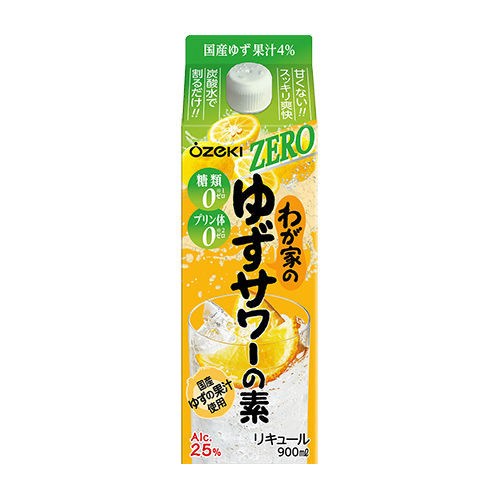 わが家のゆずサワーの素ZERO 900ml | 大関公式オンラインショップ