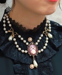 カメオ風パールチョーカー | Chalmiere | axes femme onlineshop