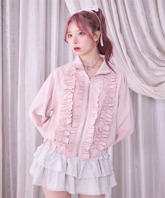 フリルジップジャケット | axes femme online shop