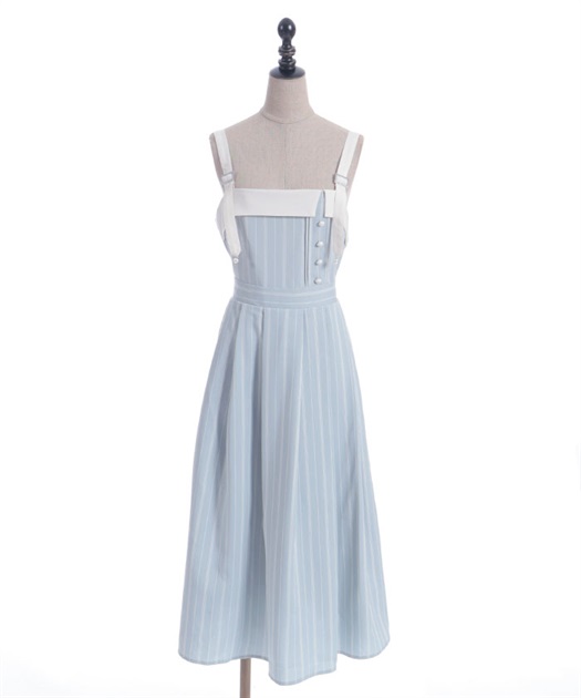 蝶刺繍リボンストライプジャンスカ | axes femme online shop