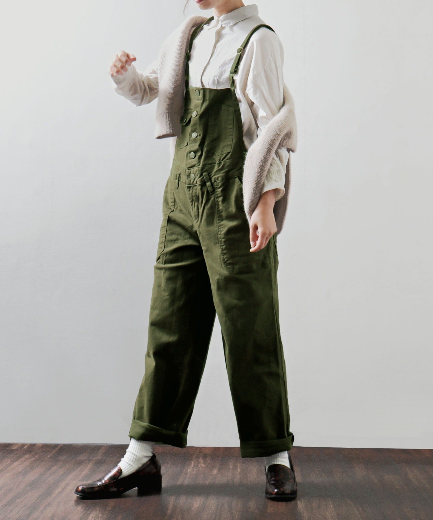 ツィルワイドサロペットパンツ サロペ レディース ワイドパンツ