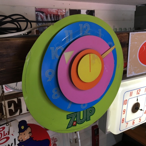 7up（セブン・アップ）ヴィンテージ・ライトアップ・クロック