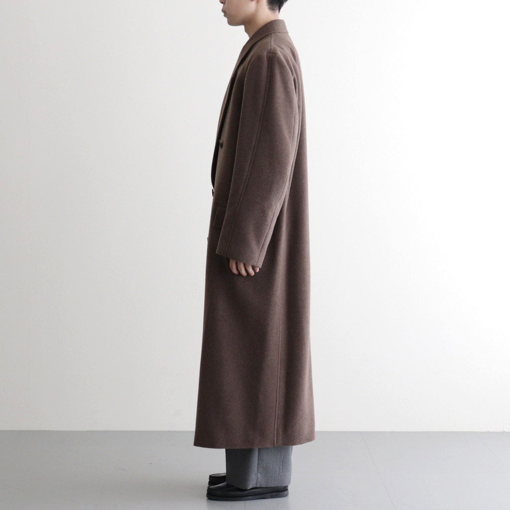 SUPER FINE WOOL MOSSER CHESTERFIELD COAT #TOP BROWN [A25AC02WM