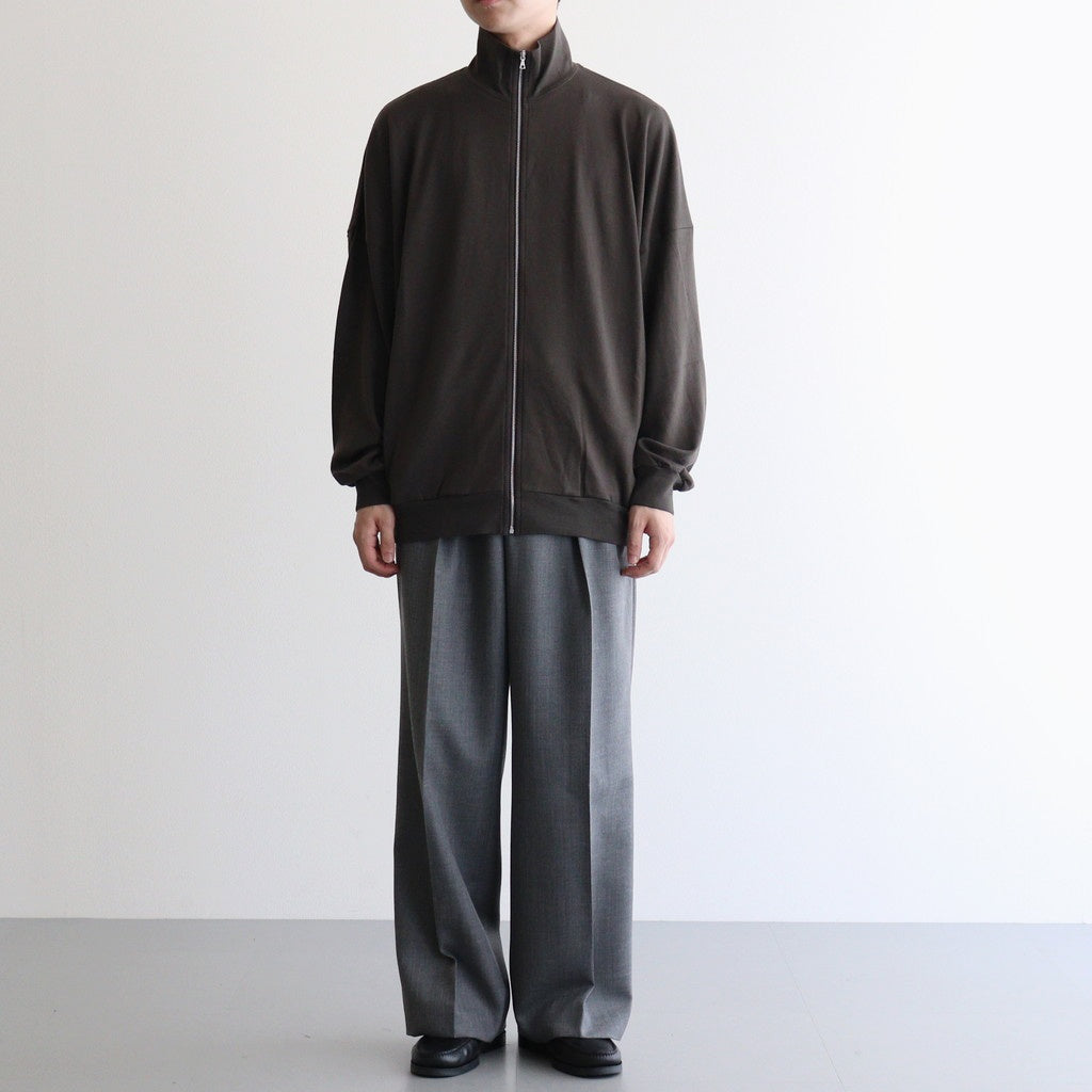 SUPER HIGH GAUGE SWEAT ZIP BLOUSON #DARK BROWN [A25AB01CU] – ciacura
