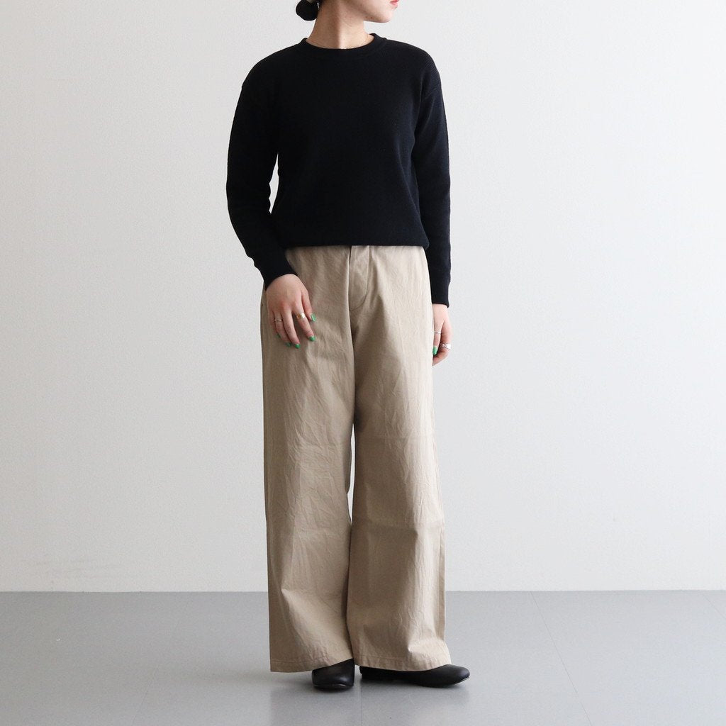 CHINO CLOTH PANTS WIDE #KHAKI [63602] _ YAECA | ヤエカ – ciacura