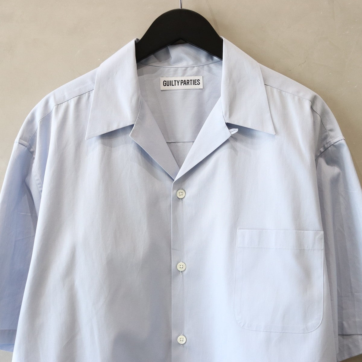 OPEN COLLAR SHIRT S/S -TYPE 3- #BLUE [24SS-WMS-OC03]_WACKO MARIA