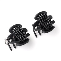 クリスタルメッシュパヴェ スリムバレッタ(ブラック) | バレッタ