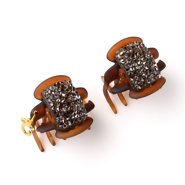 販路限定】クリスタルクラッシュ ホイップクリップ2個セット(ブラウン