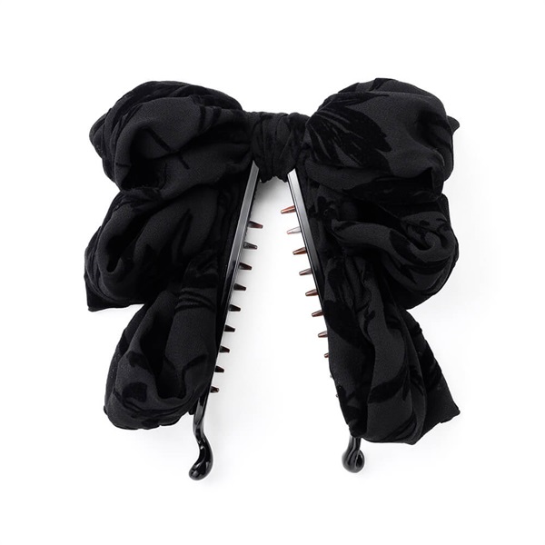 販路限定】フラッフィーリボン バナナクリップ(ブラック) | バナナ