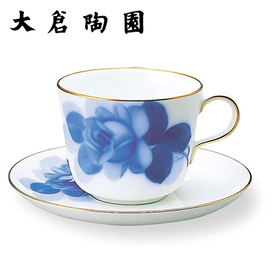 大倉陶園 ブルーローズモーニング碗皿 11000円：販促ノベルティ | 法人