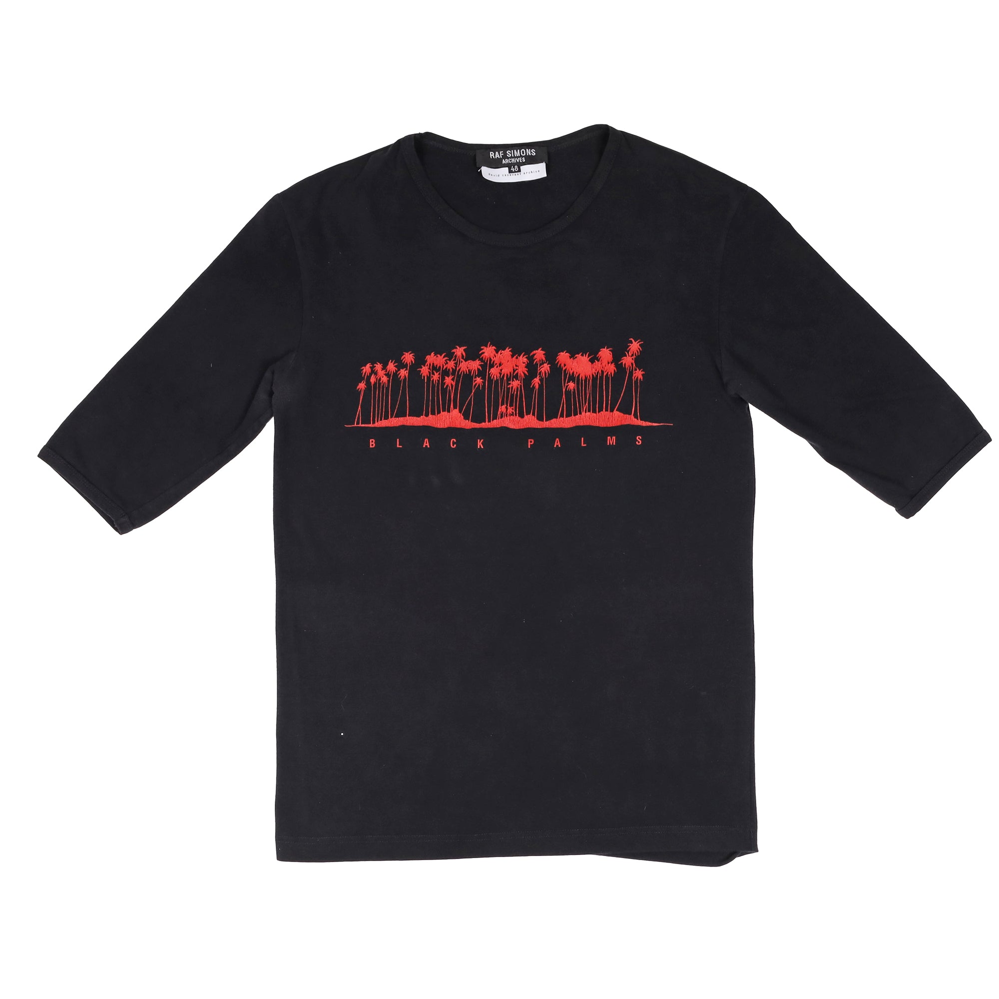 Raf Simons Spring / Summer 1998 Black Palms T-Shirt – david