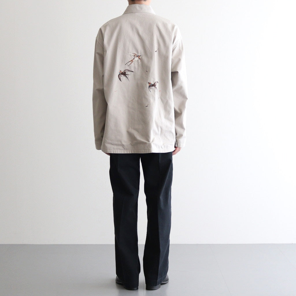 PATINA HERRINGBONE SOUVENIR JACKET #BONE [251OJ-JK16] – Diffusion
