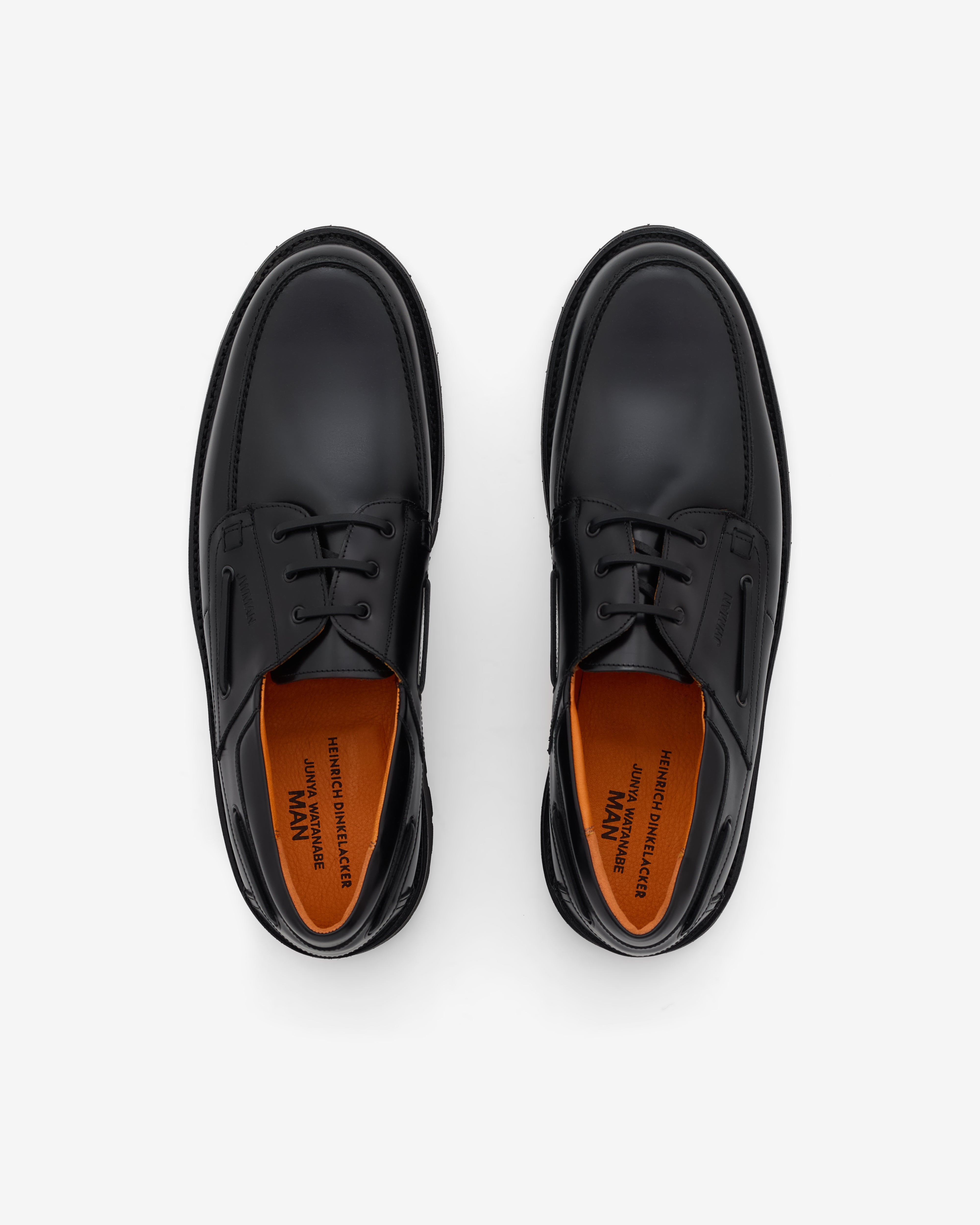 Junya Watanabe Man: Heinrich Dinkelacker Boat Shoes (Black) | DSML