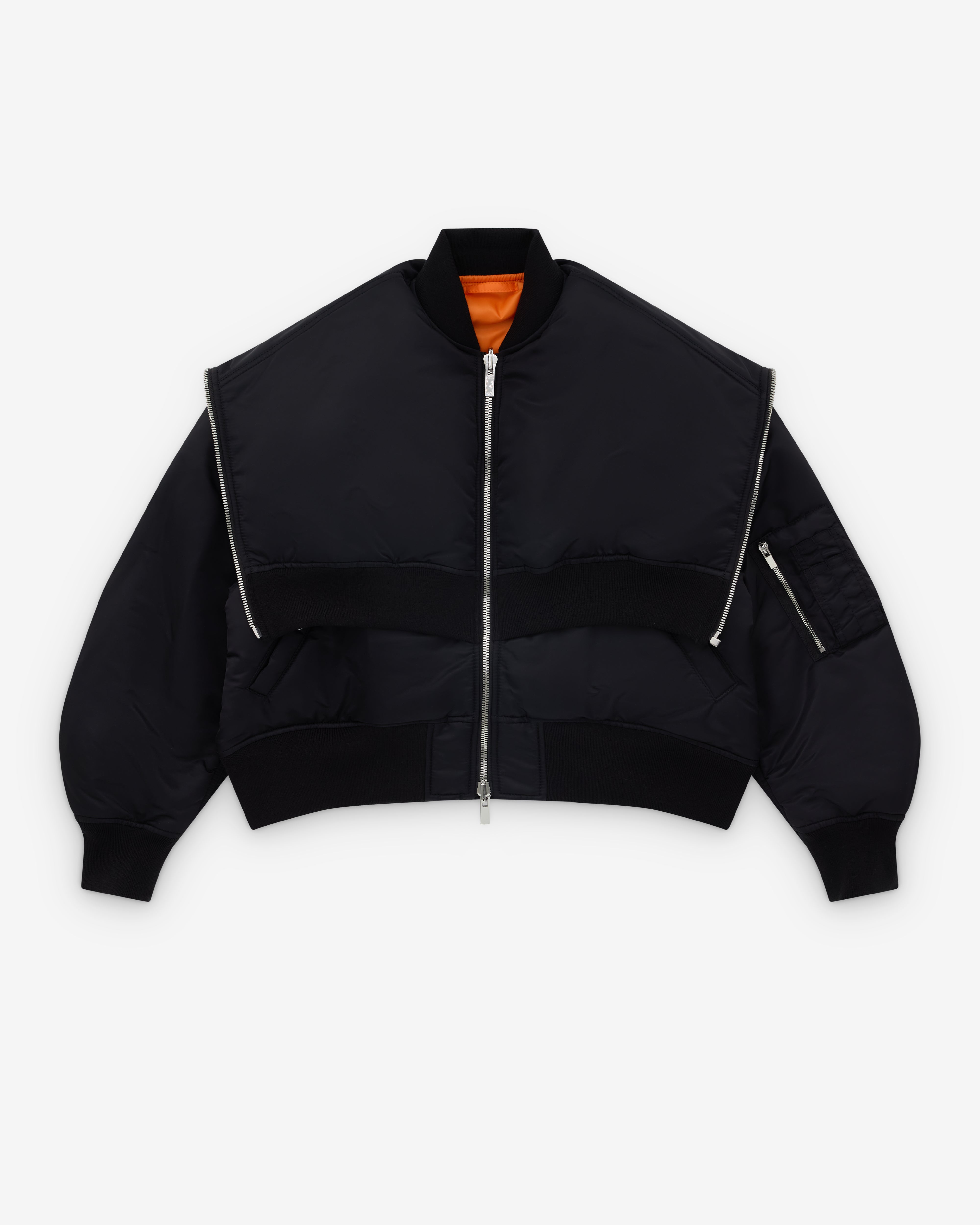 Noir Kei Ninomiya: Women's Zip Hood Bomber Jacket (Black) | DSML E