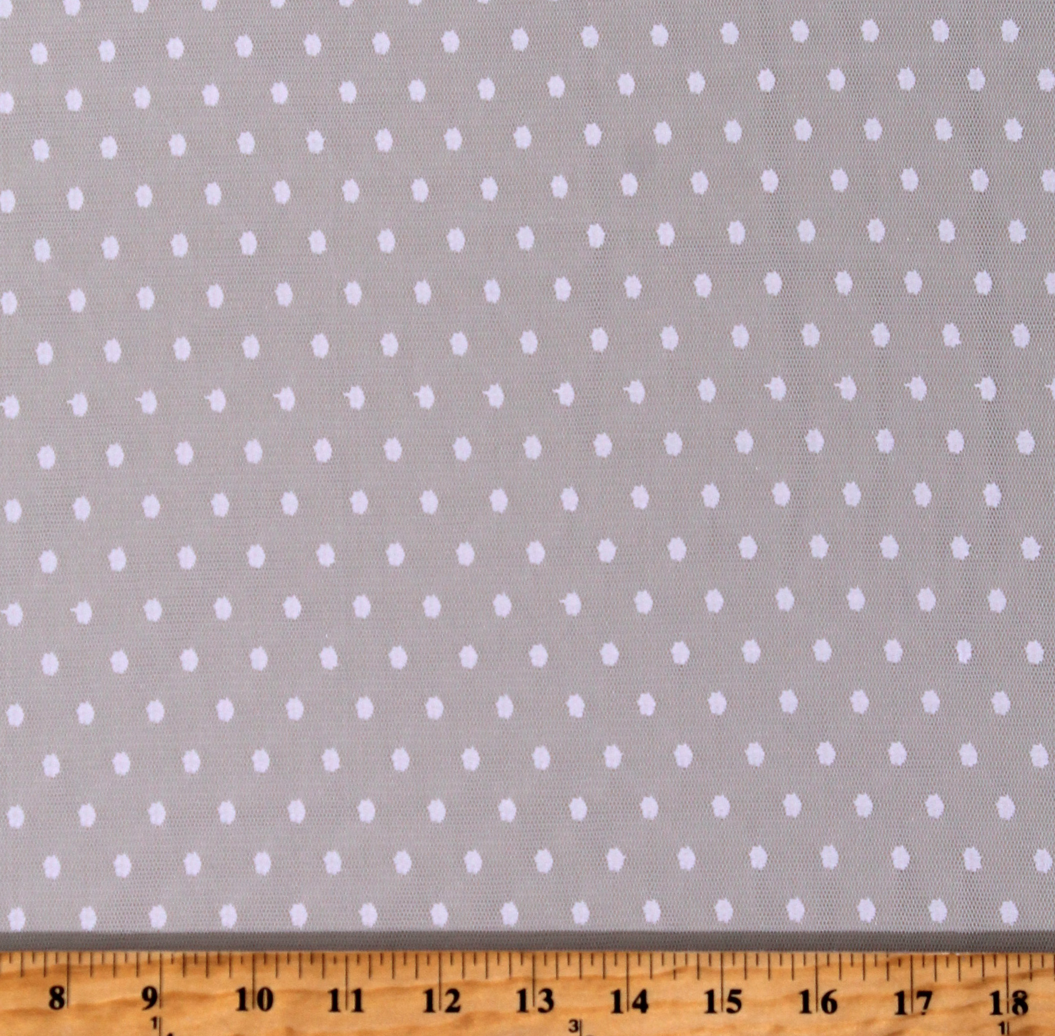Point D'esprit Tulle Mesh Dot Netting Lace White 60
