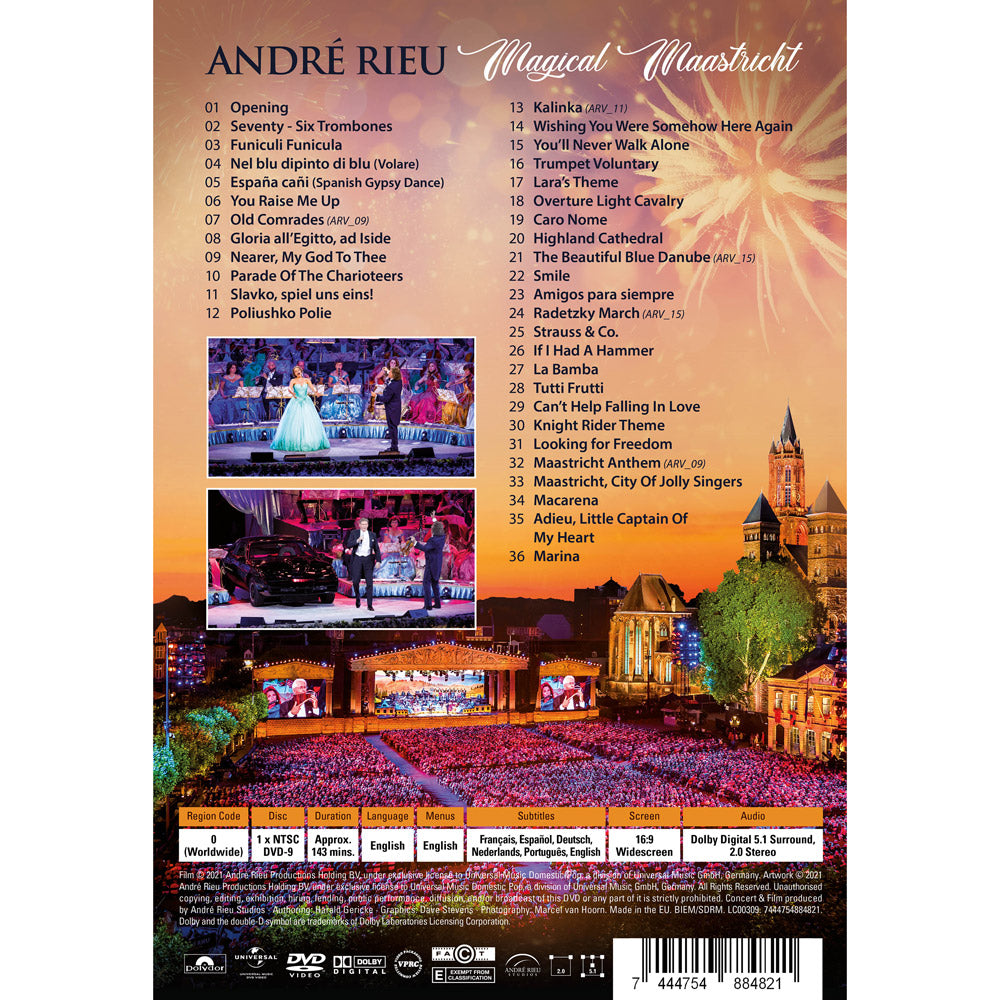ANDRÉ RIEU Magical Maastricht DVD – Forward Merch