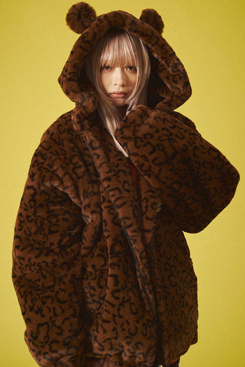 予約商品】GALFY (ガルフィー) あざといファーブルゾン ヒョウ柄