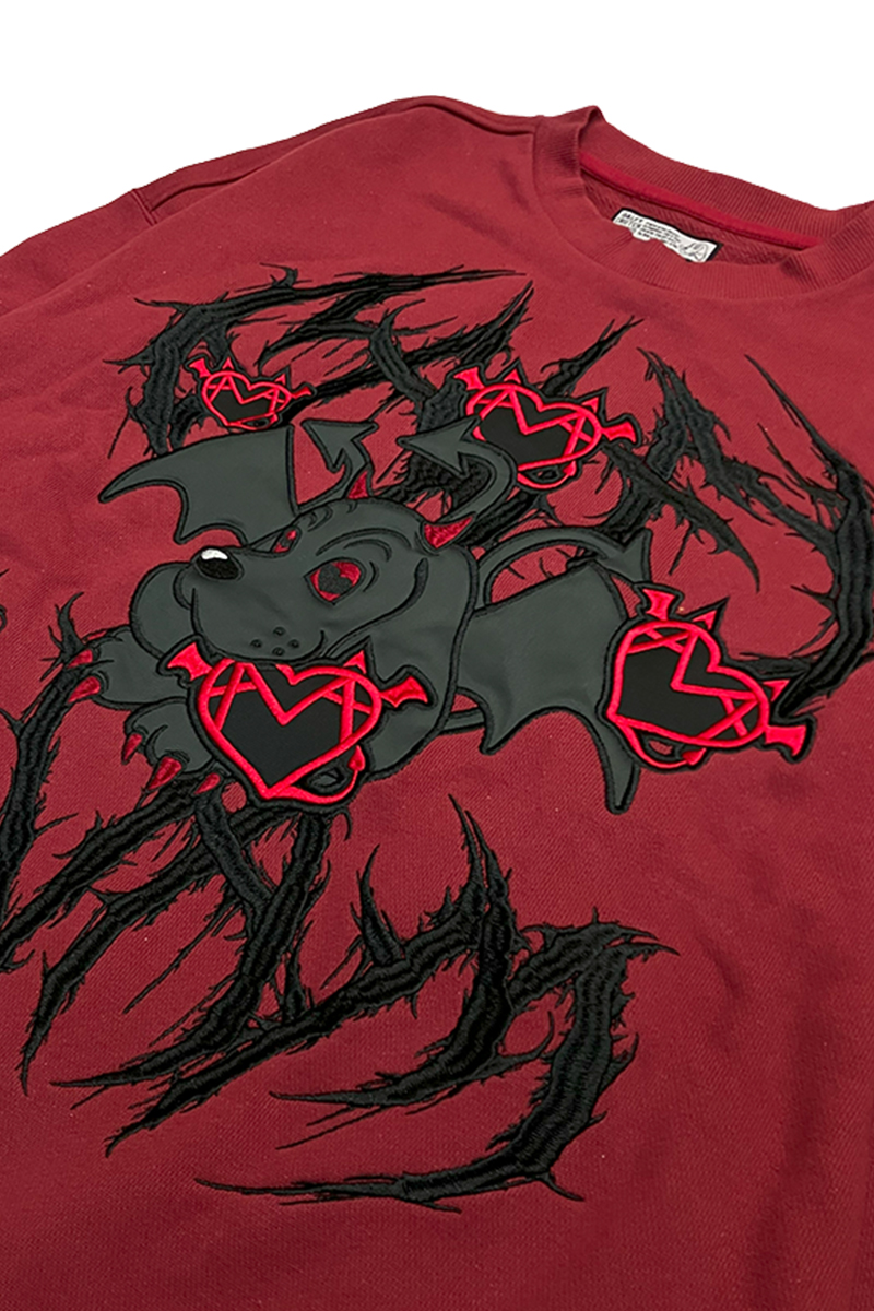 AVAM×GALFY×GEKIROCK CLOTHINGコラボ・スウェット BURGUNDY / ロック