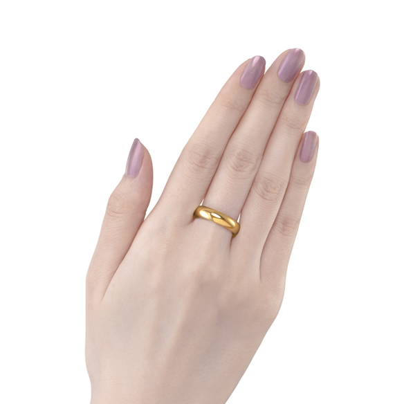 純金 甲丸リング（幅約5mm） | 高品質 金・プラチナ