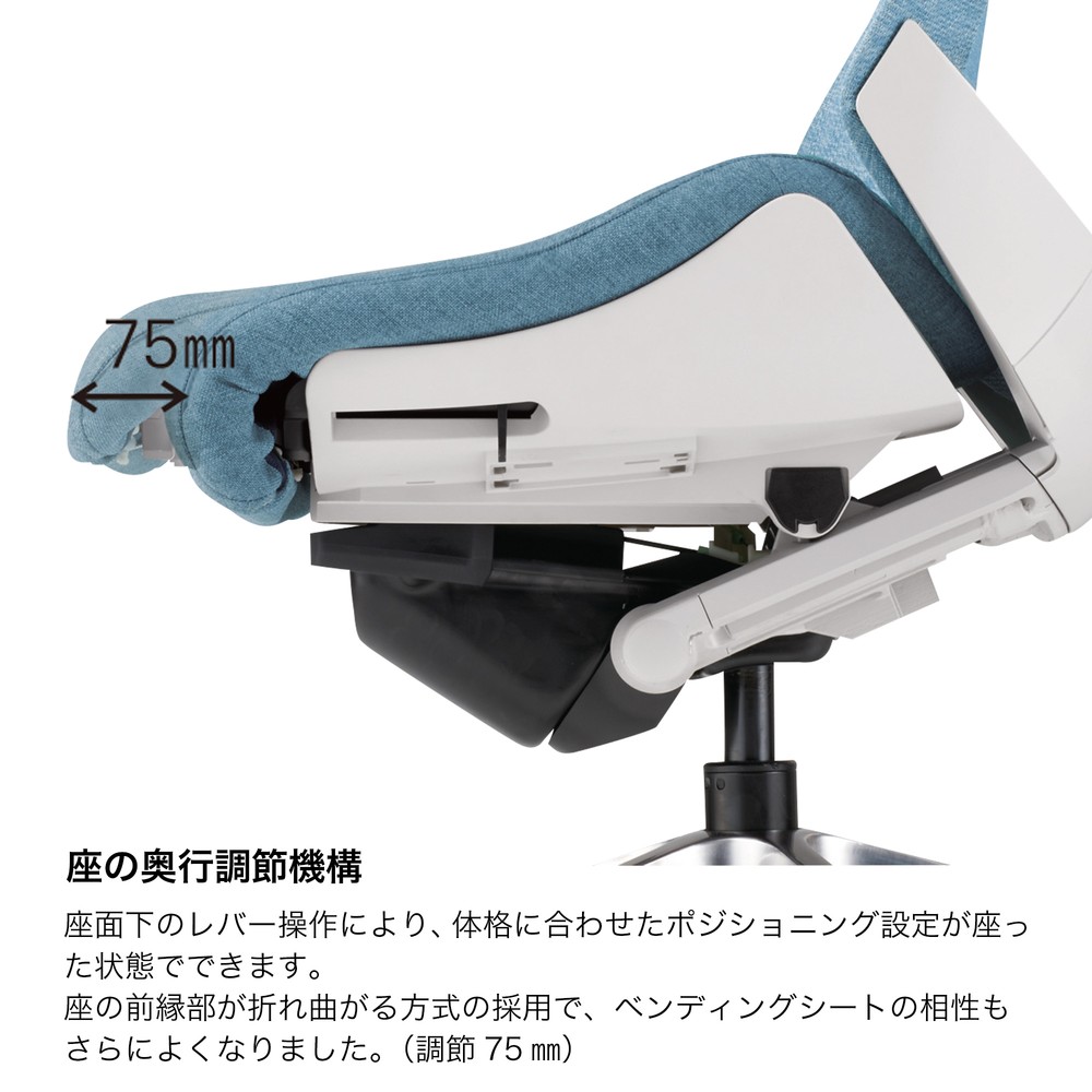 アクトチェア プレーンメッシュバック KG-475JV-ZNT1｜オフィスチェア