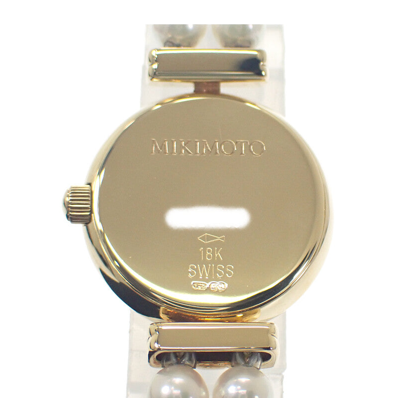 ミキモト MIKIMOTO パールウォッチ パールブレスレット 腕時計 K18