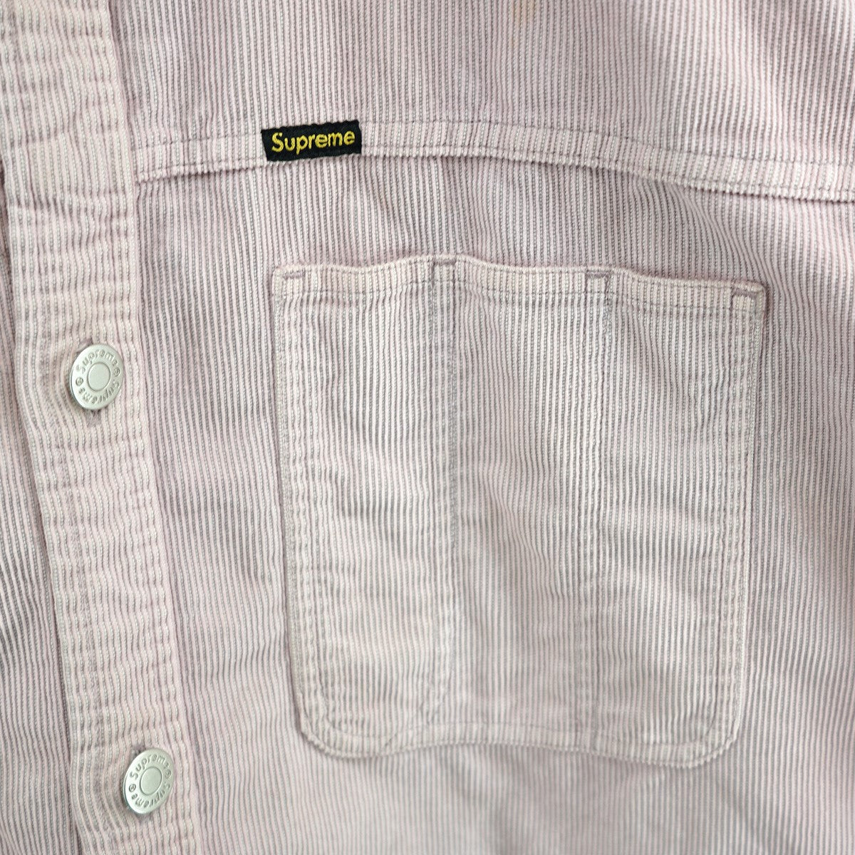 Supreme(シュプリーム) 25SS Washed Corduroy Shirtロゴ ウォッシュド