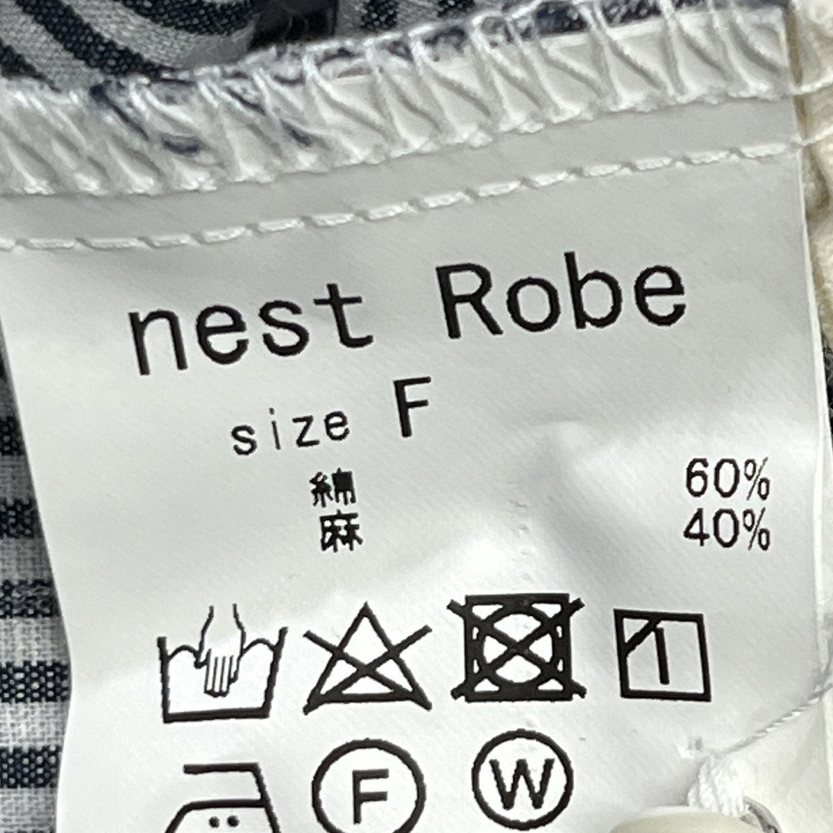 nest Robe(ネストローブ) シアサッカーストライプワンピース01192-1162