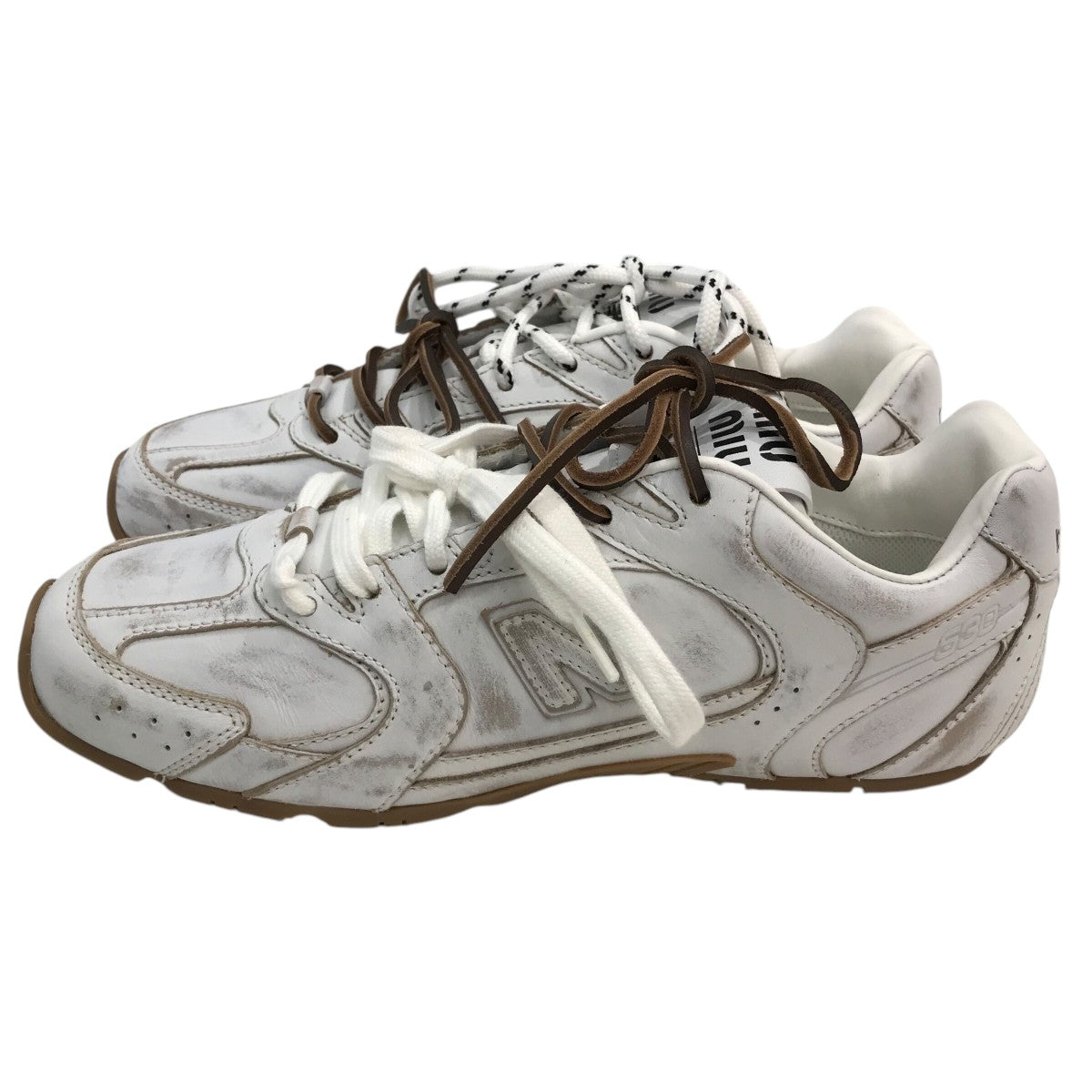 MIU MIU×NEW BALANCE 「530 SL」ユーズド加工ローカットスニーカー