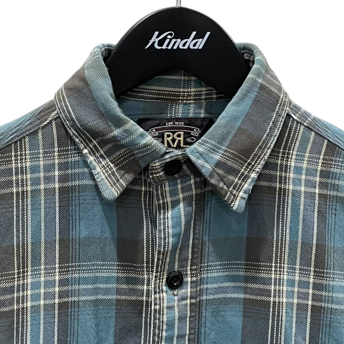 RRL(ダブルアールエル) チェック柄シャツ ライトブルー・ダークグレー