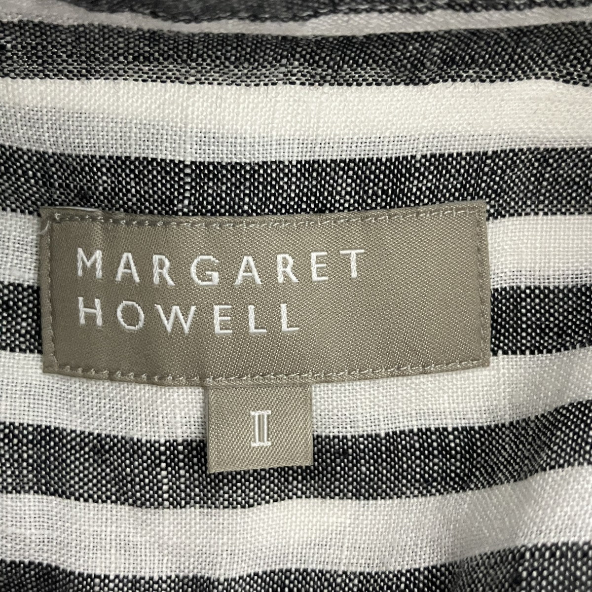 MARGARET HOWELL(マーガレットハウエル) ストライプ半袖シャツ578