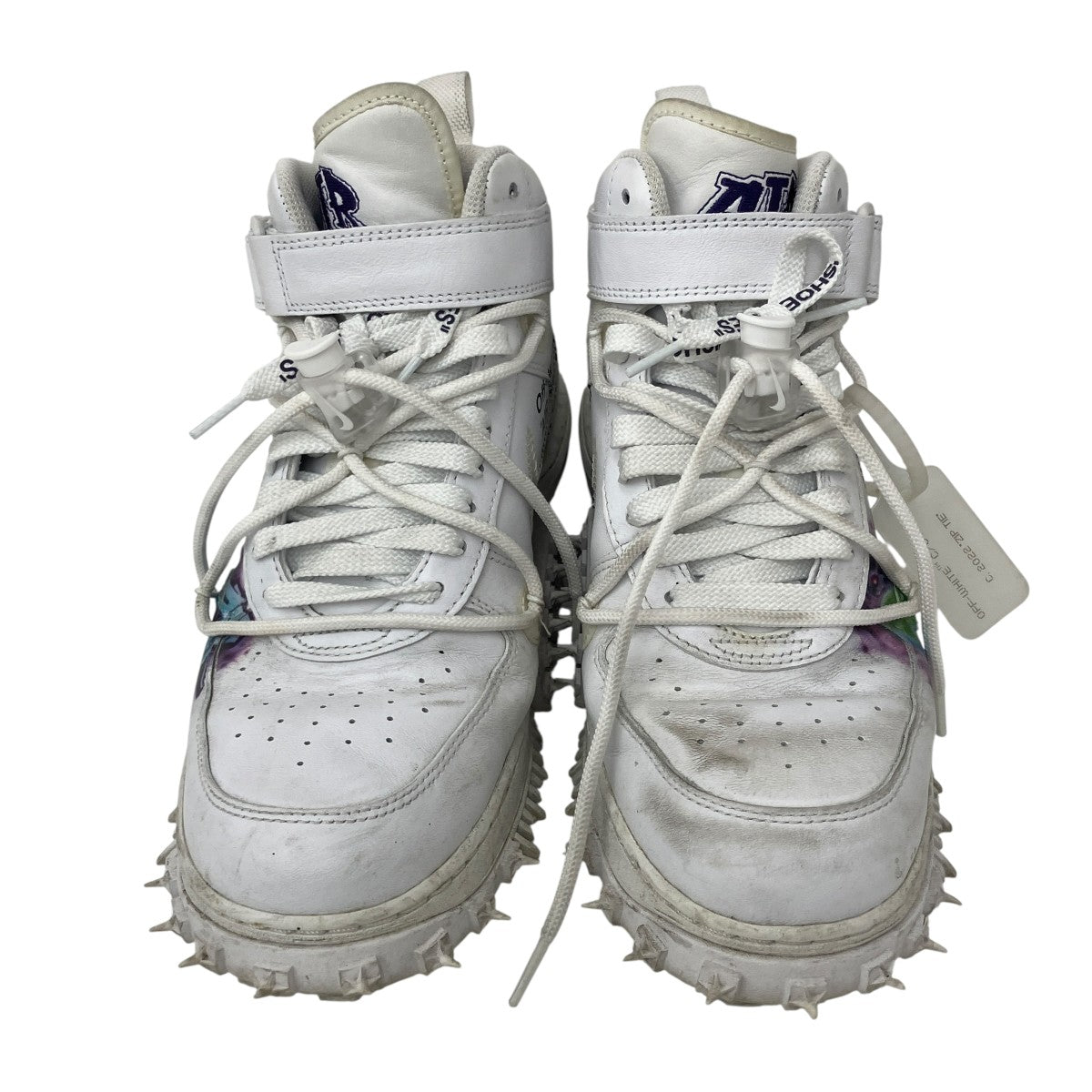 NIKE×OFFWHITE AIR FORCE 1 MID SP LTHR GRAFFITIハイカットスニーカー