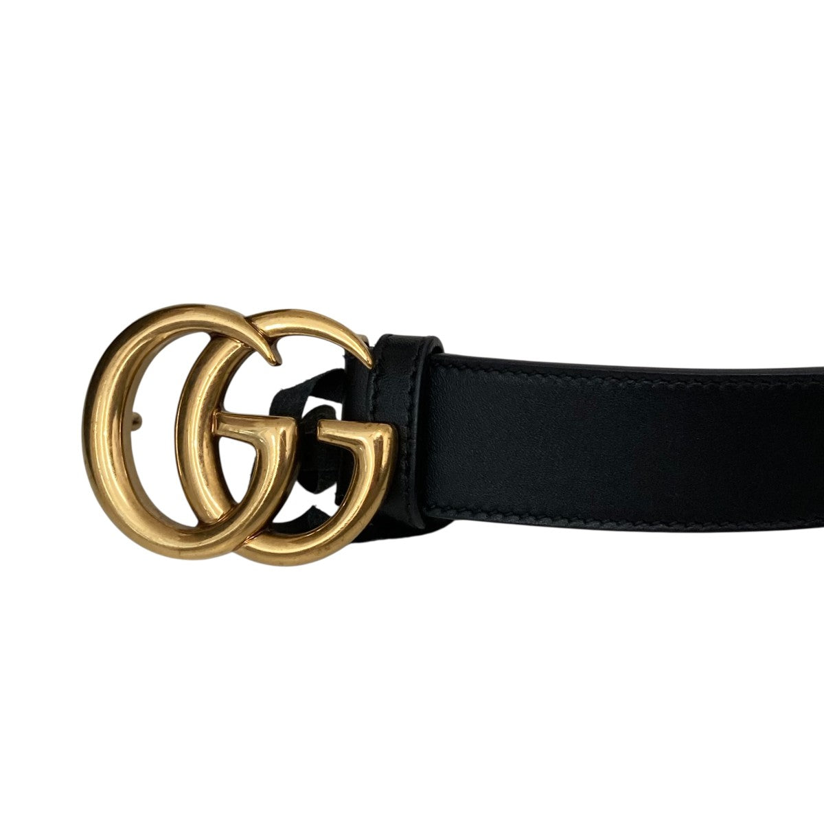 GUCCI(グッチ) ダブルGレザーベルト ブラック サイズ 75/30｜【公式