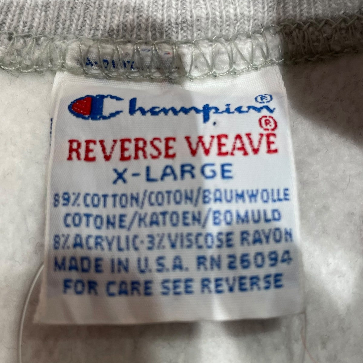 Champion REVERSE WEAVE(チャンピオンリバースウィーブ) 90s 刺繍タグ