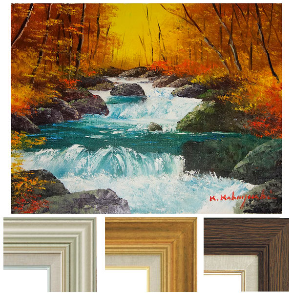 楽天市場】油彩画 黒木啓 「奥入瀬1」 F6号 真筆 額付き 新品 油絵