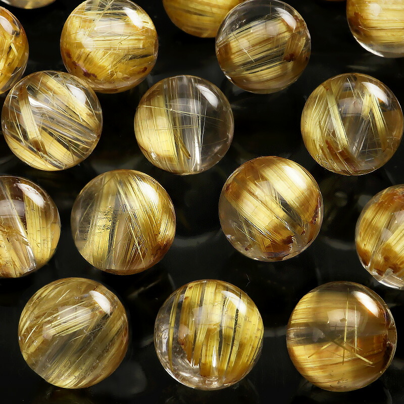楽天市場】ゴールドルチル ルチルクォーツ ルチル 針水晶 丸玉 金針