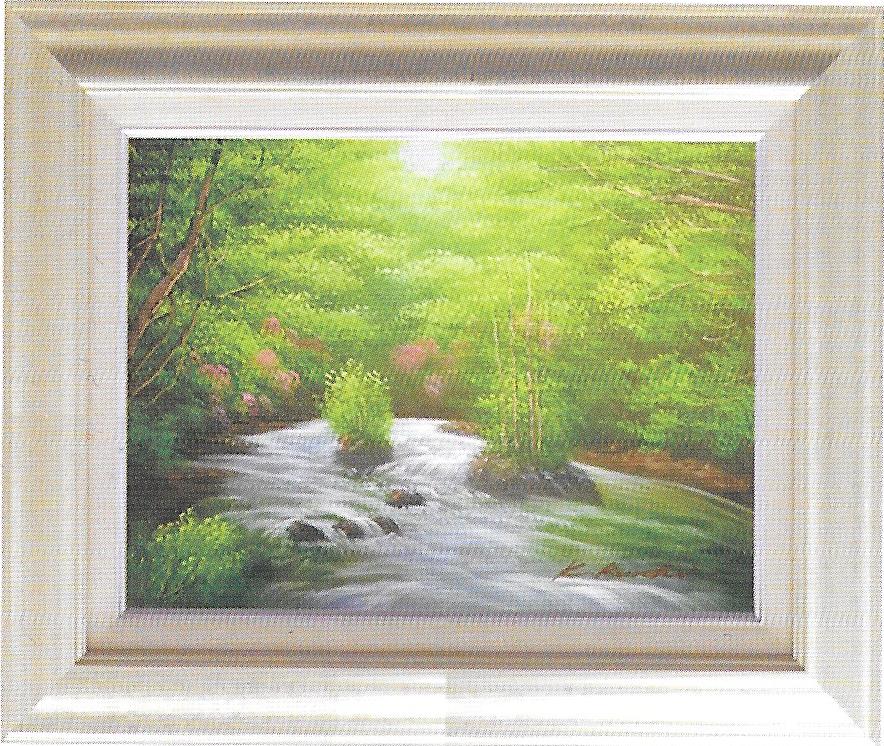 楽天市場】油彩画 黒木啓 「奥入瀬1」 F6号 真筆 額付き 新品 油絵
