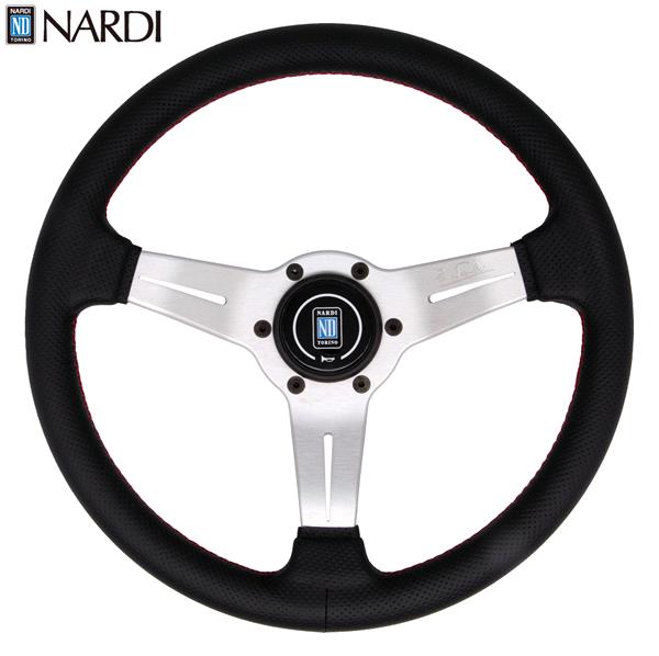 楽天市場】NARDI ナルディ N342 ブラックレザー&シルバースポーク