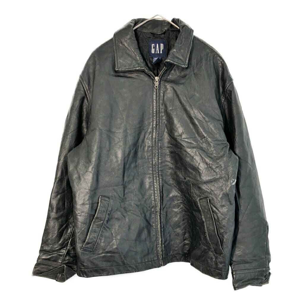 楽天市場】90 OLD GAP オールド ギャップ 短丈 レザージャケット 黒 L