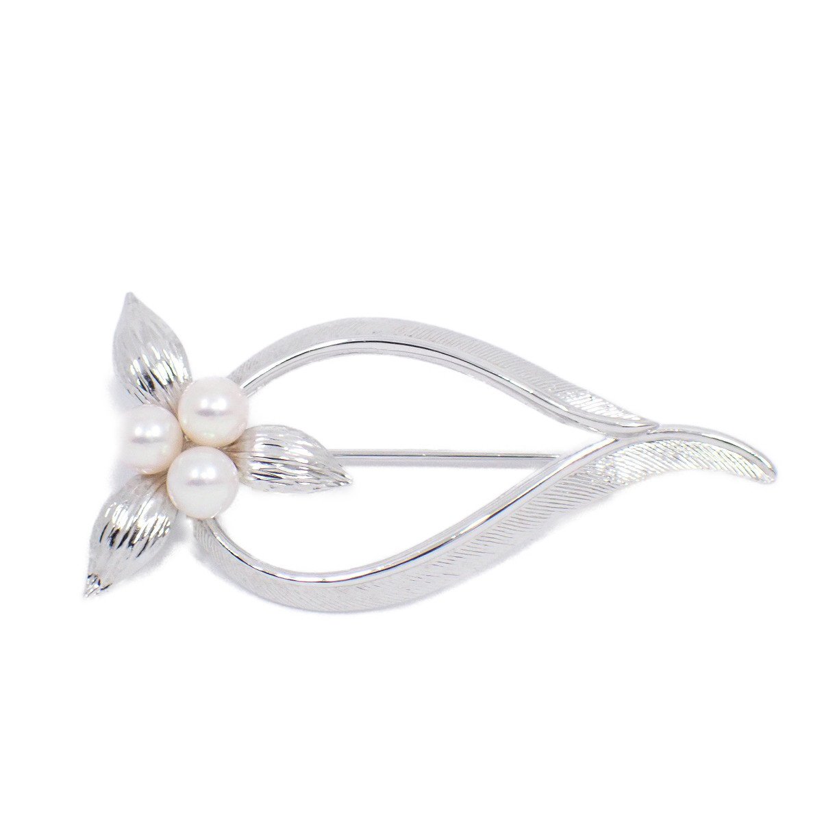 楽天市場】ミキモト ブローチ MIKIMOTO リーフ 真珠 3.5~6.4mm パール