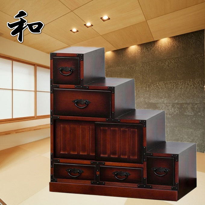 楽天市場】【SALE ポイント5倍】民芸調 引出箪笥（たんす）64734 和風