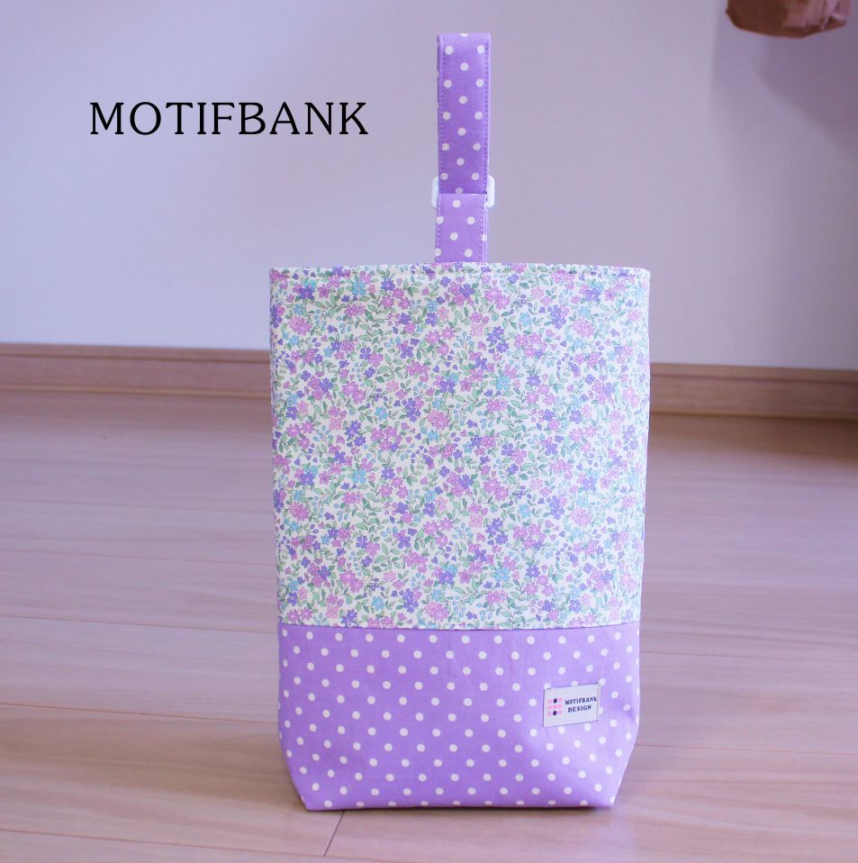 楽天市場】【レッスンバッグ】 ハンドメイド 【花柄Xパープル：女の子