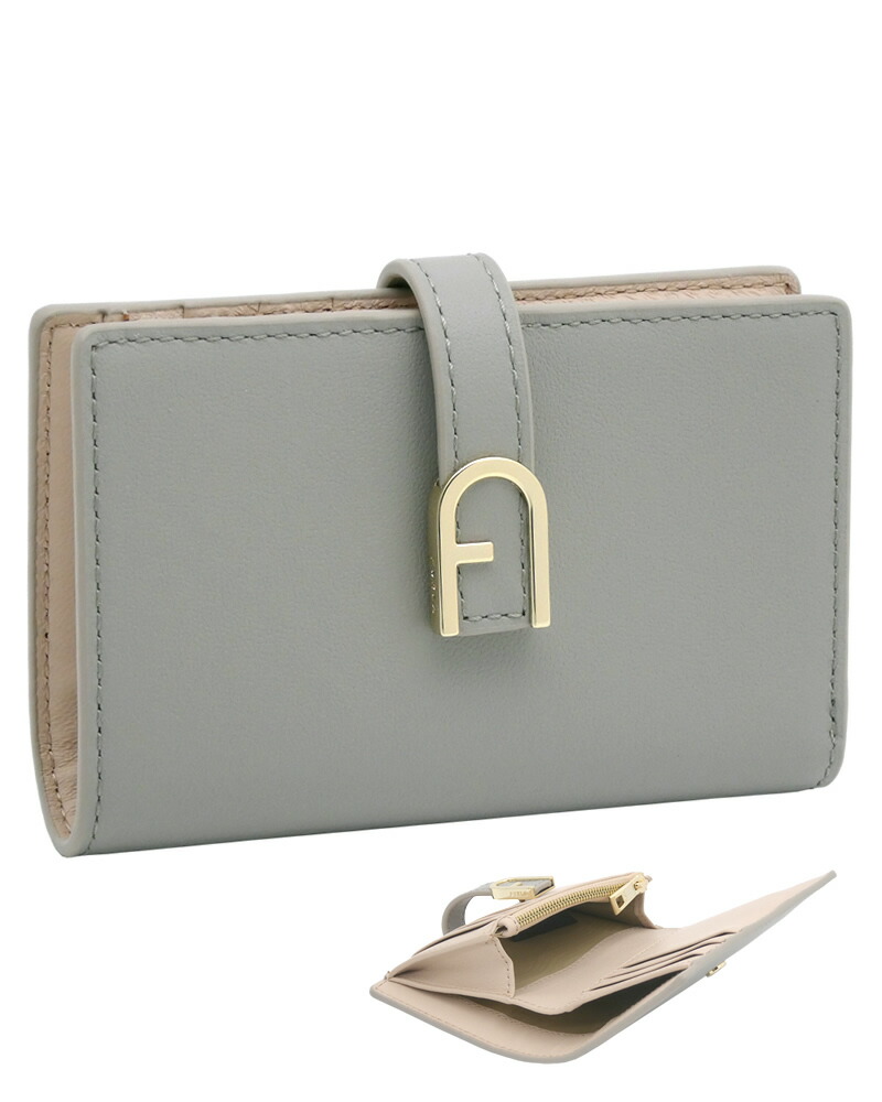 楽天市場】フルラ Furla Flow コンパクト財布 M SAGE セージグリーン