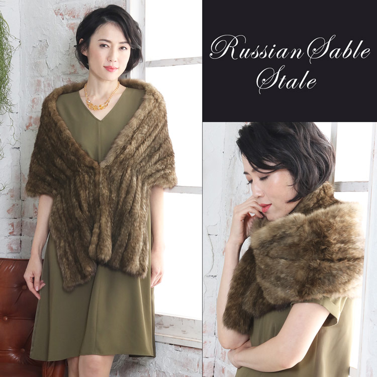 楽天市場】【期間限定価格】ブルーアイリス ミンク ケープ ストール