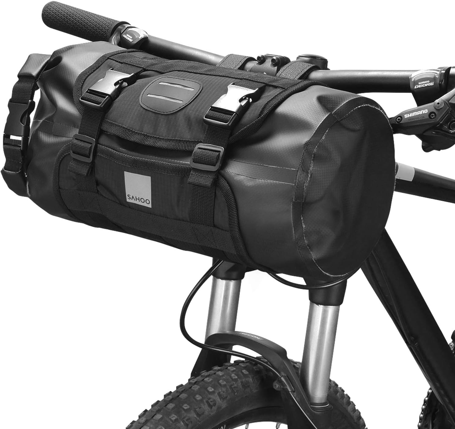楽天市場】自転車ハンドルバーバッグ 防水 ブラック 大容量 自転車