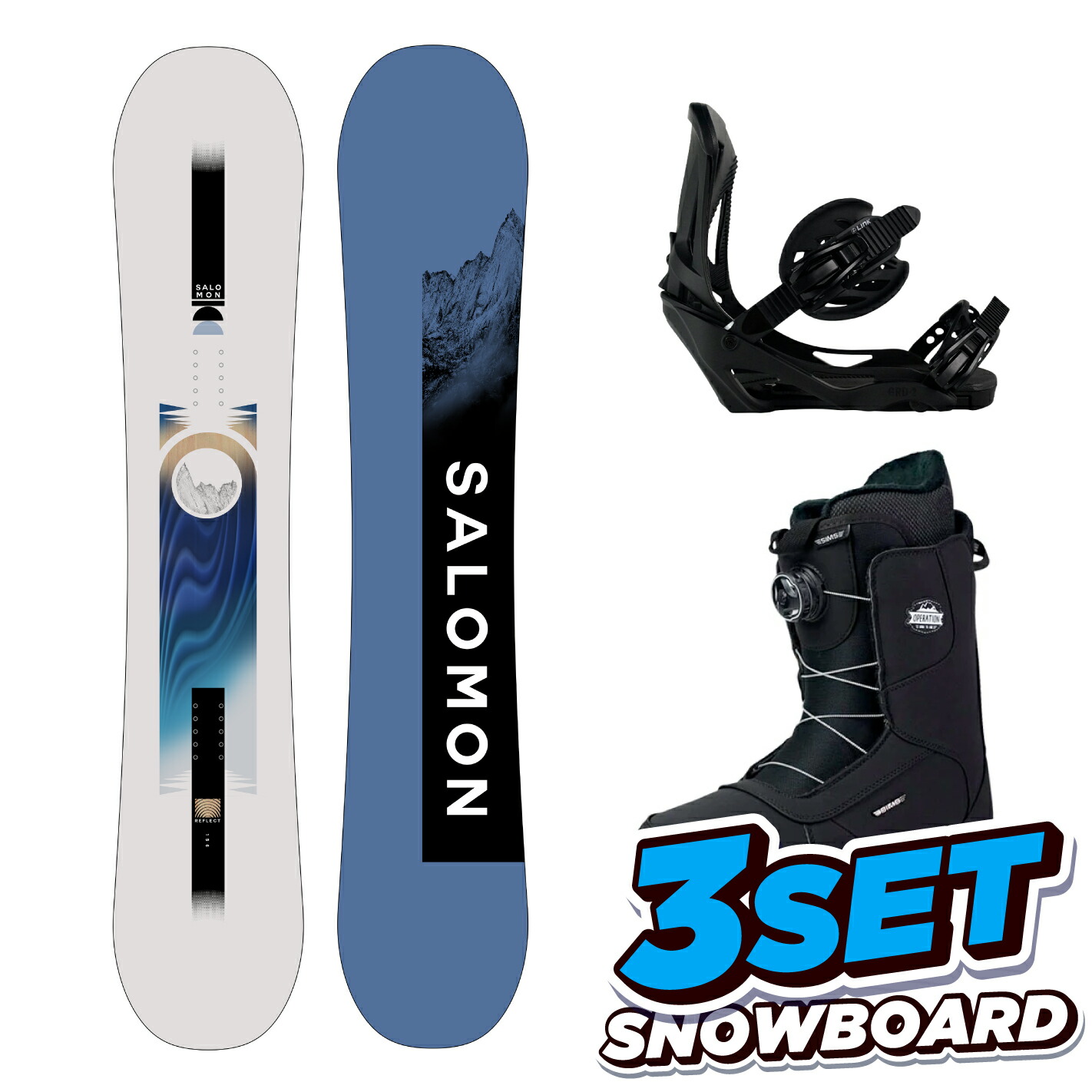 楽天市場】スノーボード 板 メンズ 3点 セット 23-24 スノボ