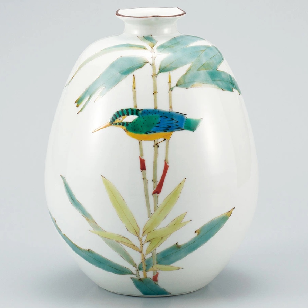 楽天市場】山本長左【宮内庁御用達】九谷焼8号八角花瓶 青華吉祥文