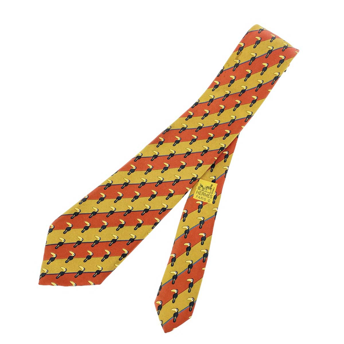 楽天市場】HERMES エルメス ネクタイ アニマル オレンジ 馬柄 シルク