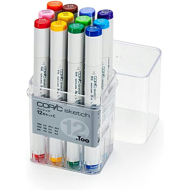 楽天市場】コピックスケッチ ベーシック 12色セットB 12502080