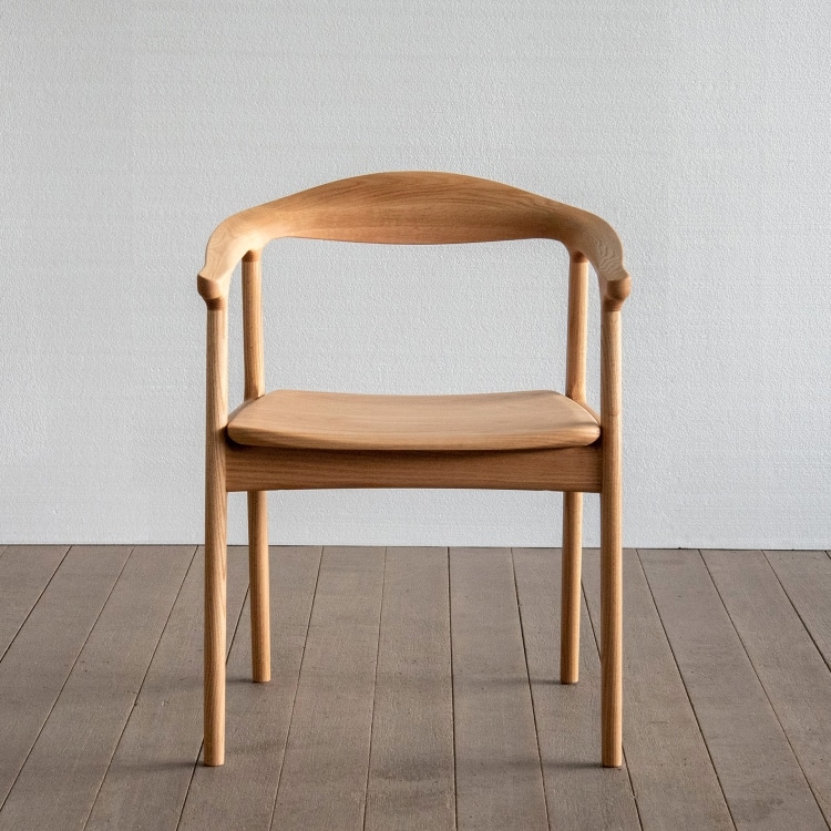 オメガ 2 アームチェア(板座) (樹種ホワイトオーク) | シキファニチア