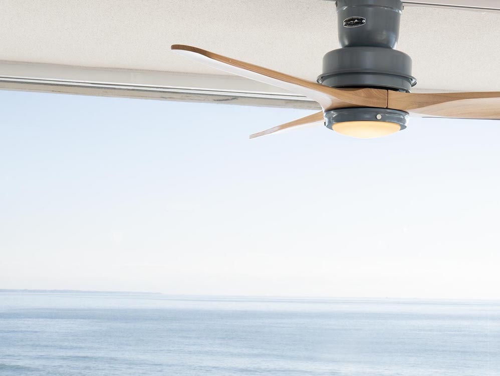 バル ウッド シーリングファン (カラーヴィンテージグレー) | ハモサ